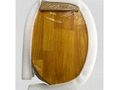 Jones Stephens C2B1E17CH Solid Oak Elongated Toilet Seat – Natural Oak Piano Finish