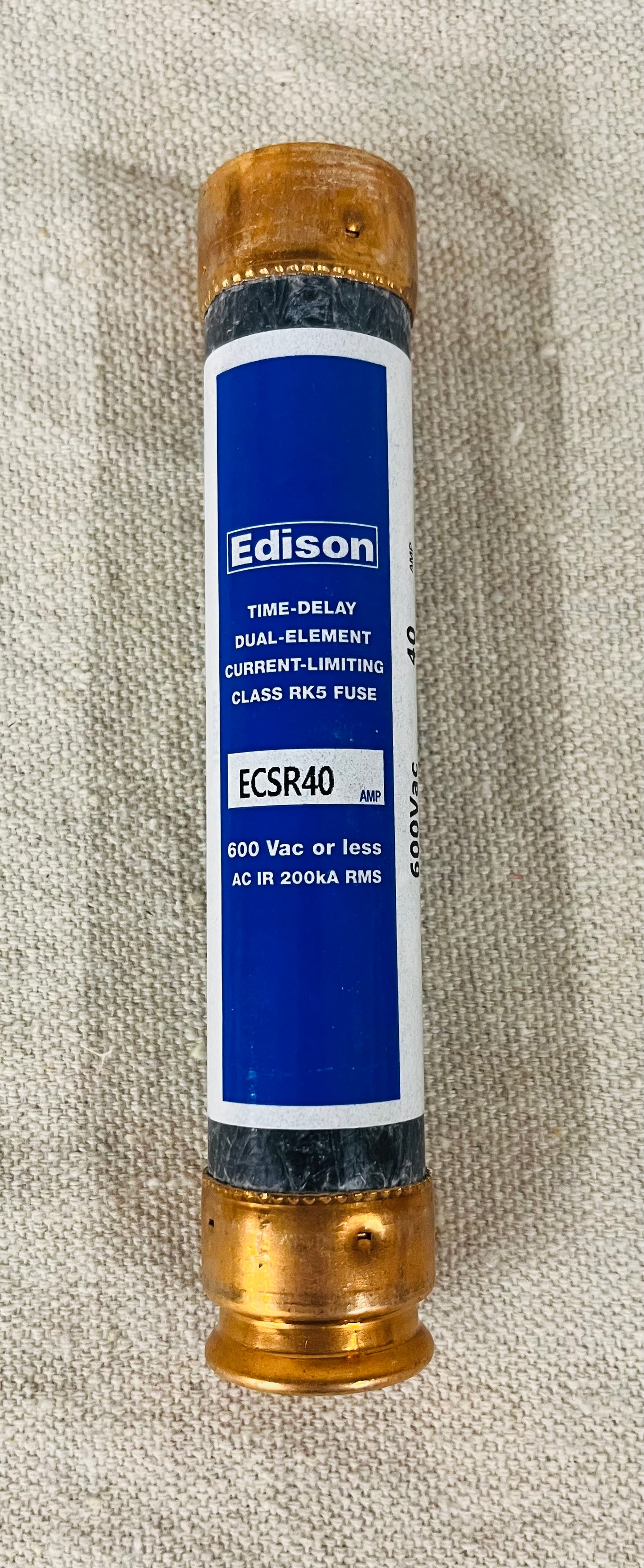 Edison ECSR40 40-Amp Time-Delay Fuse – Class RK5, 600V AC | BHASR40