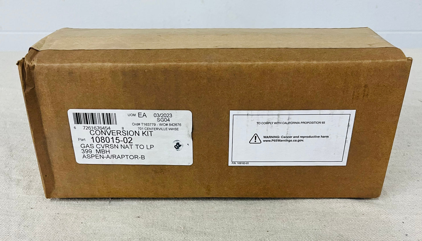 U.S. Boiler Company 108015-02 Gas Conversion Kit – Natural Gas to LP (Aspen / Raptor-B, 399 MBH)