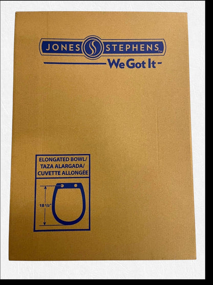 Jones Stephens C101102 Biscuit Elongated Plastic Toilet Seat with Cover