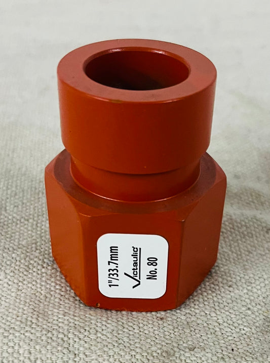 Victaulic No. 80 Grooved x Female Threaded Adapter – 1" (33.7 mm) – Painted – VF01008P00-NR