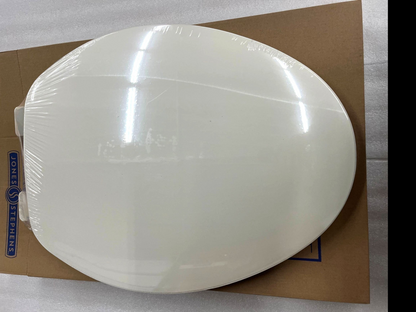 Jones Stephens C101102 Biscuit Elongated Plastic Toilet Seat with Cover