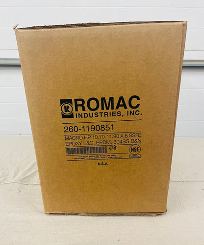 Romac 10" Macro Coupling – EPDM, 2-Bolt, Stainless Steel | R2601190851