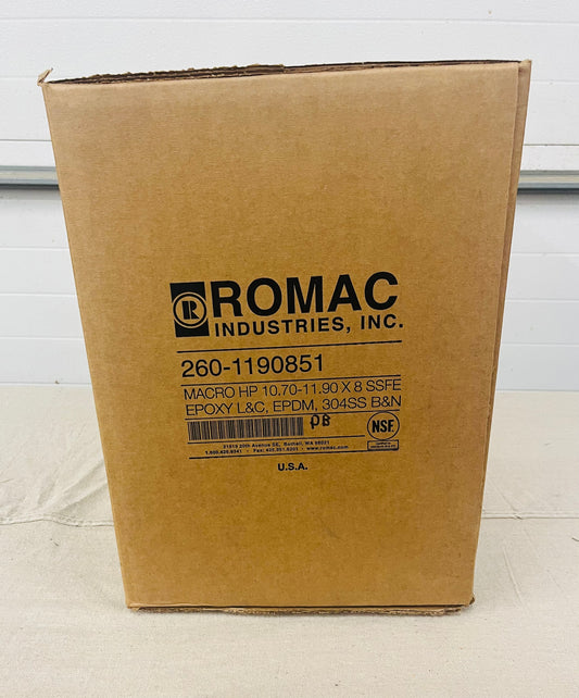 Romac 10" Macro Coupling – EPDM, 2-Bolt, Stainless Steel | R2601190851