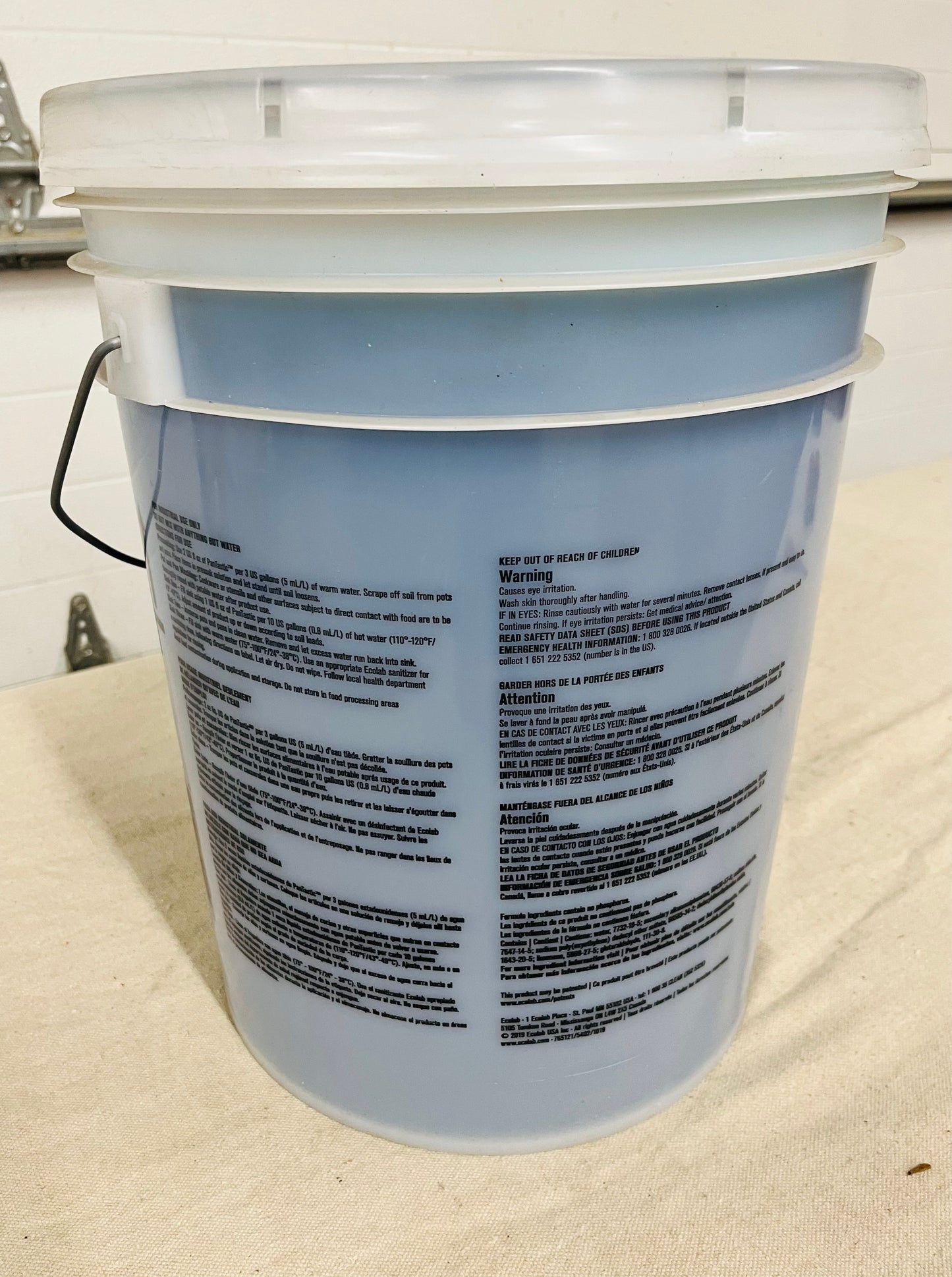 Ecolab Pantastic Pot & Pan Detergent – 5 Gallon Pail – Commercial Manual Dishwashing Detergent (E6112971PL)