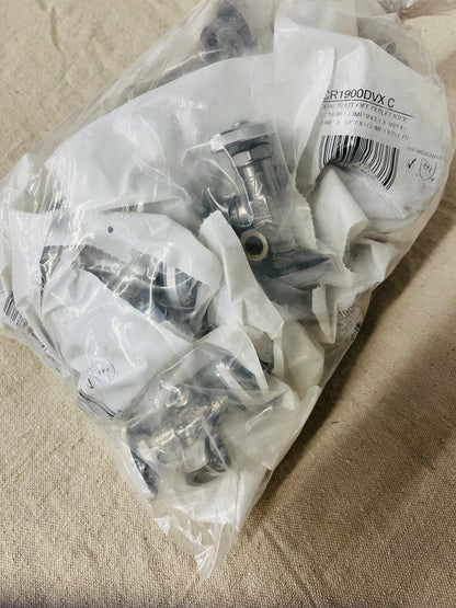 BrassCraft Dual-Outlet Angle Stop Valve – 1/2" Nom Comp Inlet × 3/8" & 1/4" Comp Outlets (BCR1900DVXC)