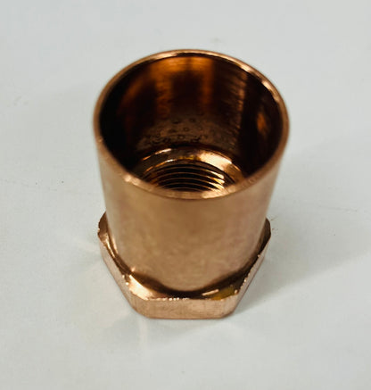 1" Copper x 3/4" FIP Female Adapter – Lead Free (10 Pack)