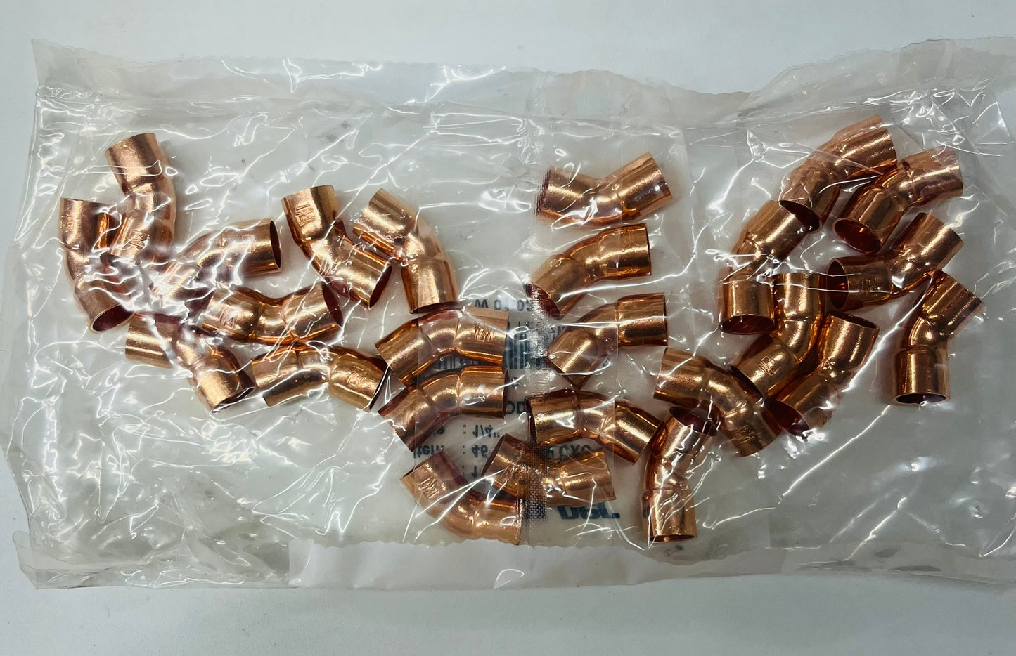 1/4" Copper 45° Elbow – C x C Sweat (10 Pack)