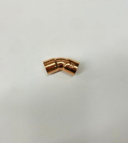 1/4" Copper 45° Elbow – C x C Sweat (10 Pack)