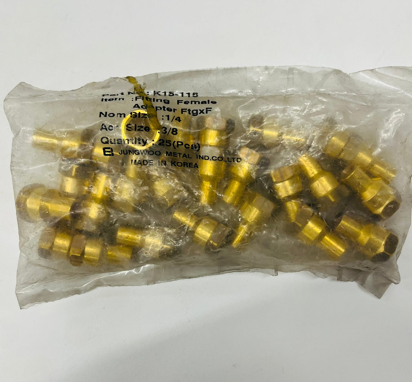 1/4" FTG x 1/4" FIP Brass Adapter – Lot of 33 – New