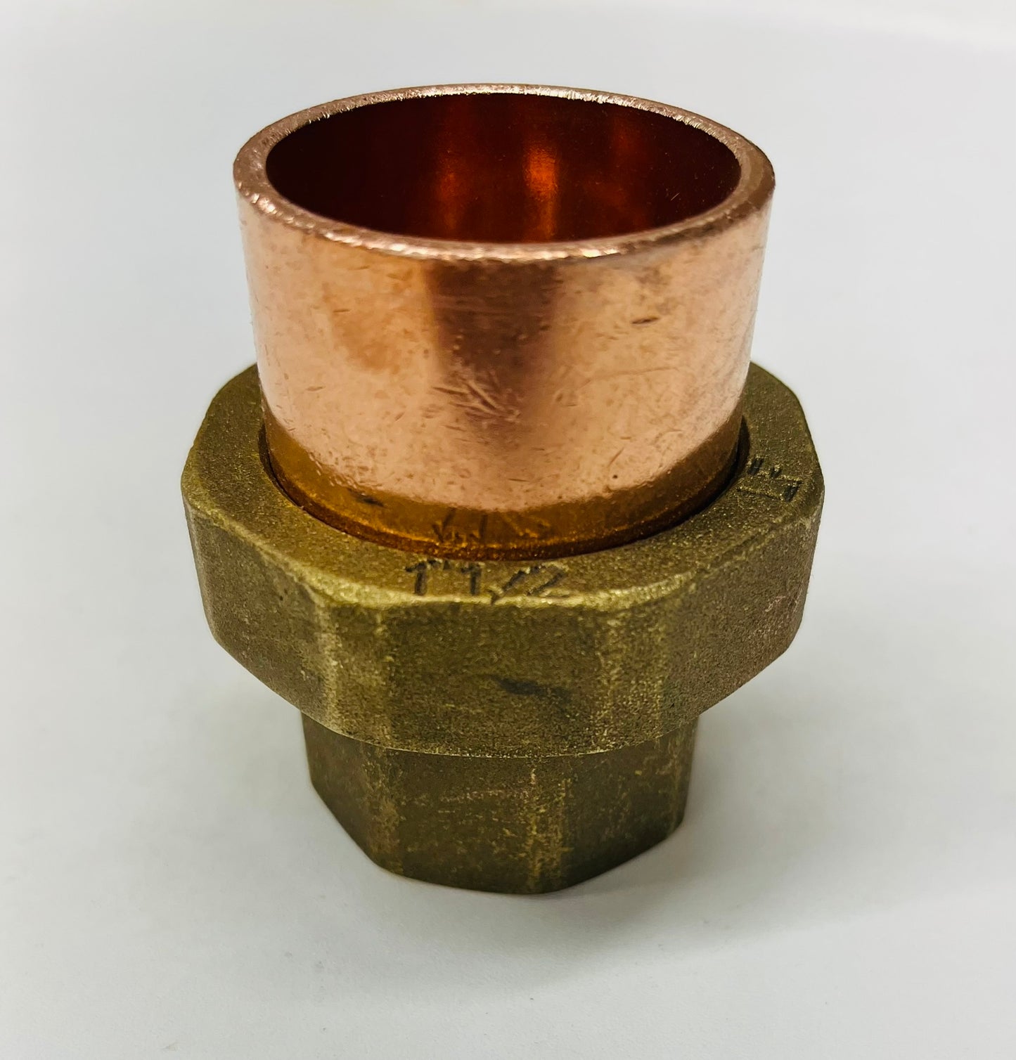 Jones Stephens 1-1/2" Copper Sweat Union – Lead Free (C x C) | 5 Pack