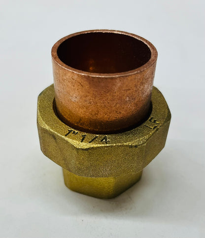 1-1/4" Copper Sweat Union – Lead Free (C x C) | 5 Pack