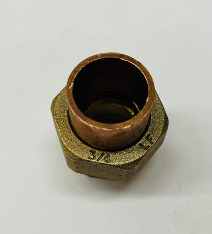 Jones Stephens 3/4" Copper Union C x C – Lead Free (5 Pack)