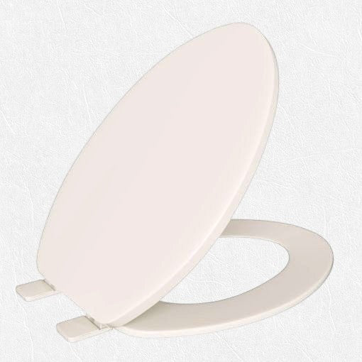 Jones Stephens C101102 Biscuit Elongated Plastic Toilet Seat with Cover